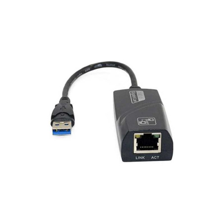 Adaptateur USB 3.0 vers RJ45, Lan Ethernet Gigabit, 10/100/1000Mbps - Noir